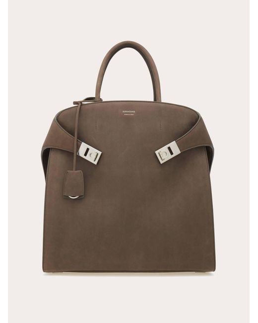 Ferragamo Brown Hug Tote Bag for men