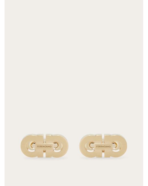 Ferragamo Natural Double Gancini Cufflinks for men