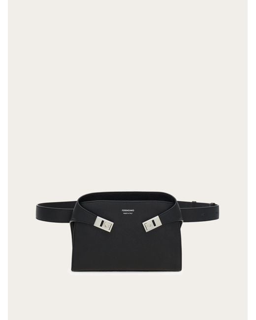 Ferragamo Black Hug Belt Bag for men