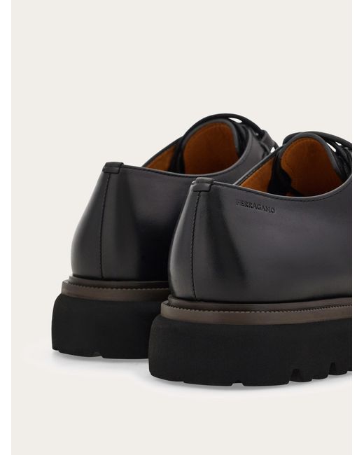 Ferragamo Black Chunky Lace-Up .5 for men