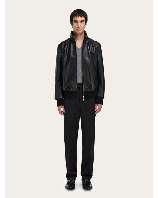 Ferragamo Black Reversible Nappa Blouson for men