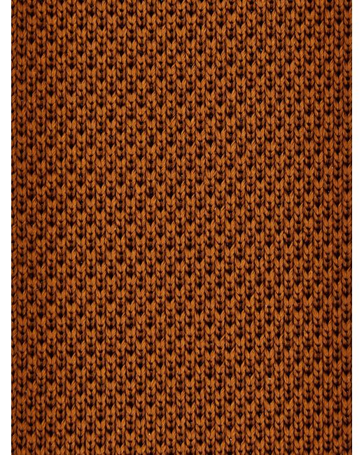 Ferragamo Brown Silk And Cashmere Tie for men