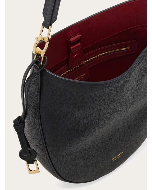 Ferragamo Black Hobo Bag (M)