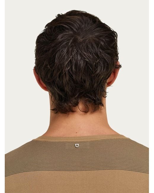 Ferragamo Green V-Neck Sweater for men