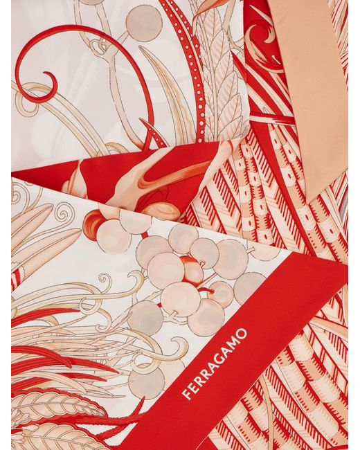 Ferragamo Red Animals Print Bandeau