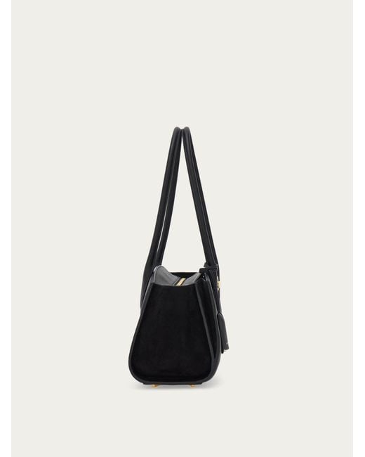 Ferragamo Black New Studio Soft Bag East West (M)