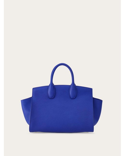 Ferragamo Blue Studio Soft Bag (m)