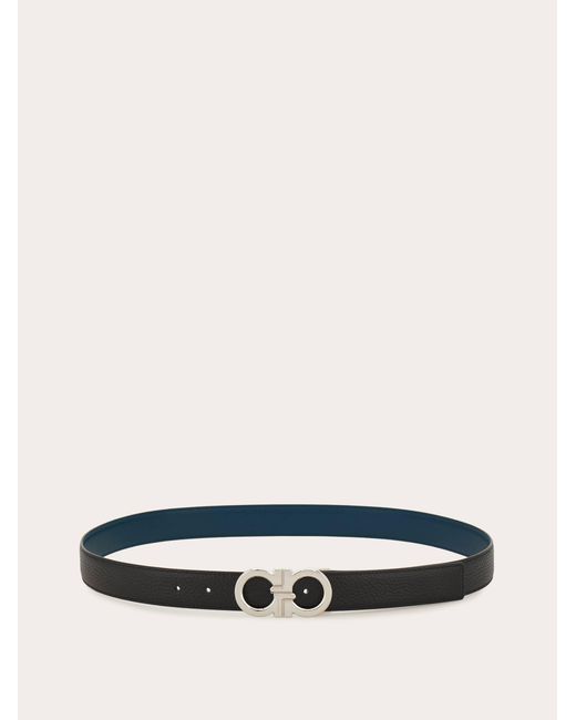 Ferragamo White Reversible And Adjustable Gancini Belt for men