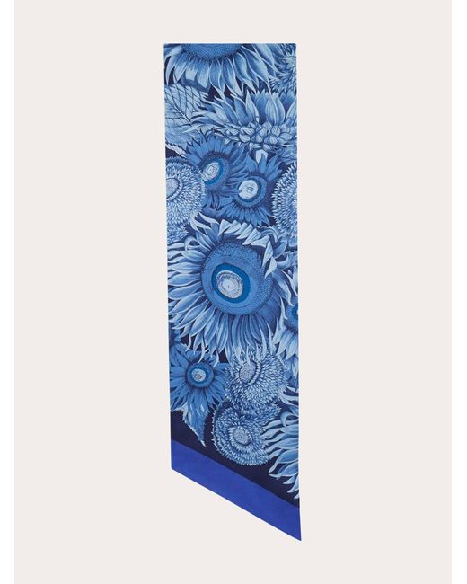 Ferragamo Blue Sunflower Print Bandeau