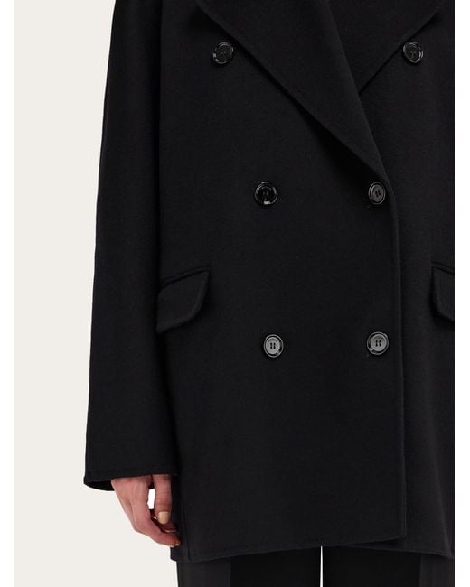 Ferragamo Black Double Cashmere Jacket