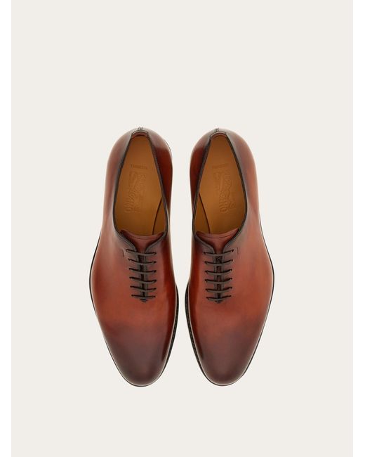 Ferragamo Brown Tramezza Plain Toe Oxford for men
