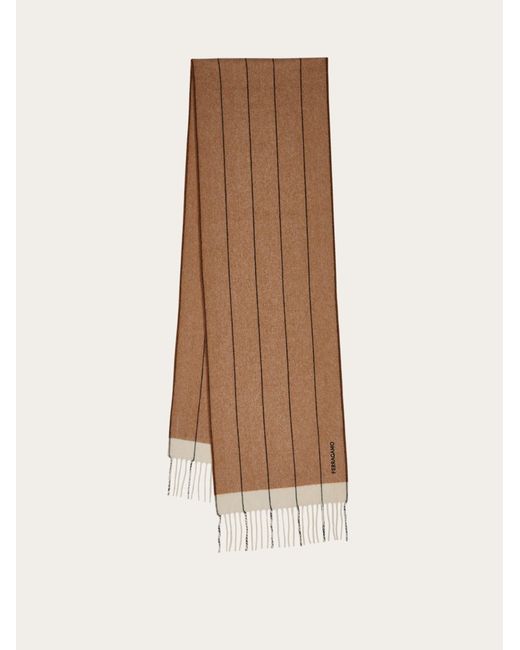 Ferragamo Natural Mixed Cashmere Scarf for men