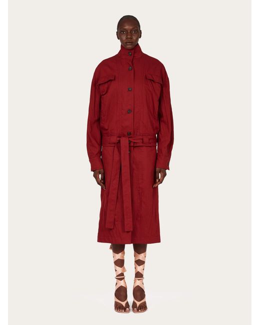 Femmes Pardessus Rouge Ferragamo en coloris Red