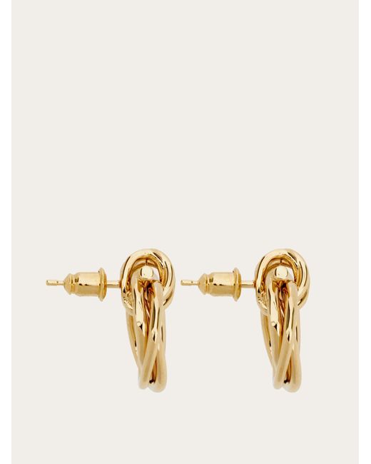Ferragamo Metallic Gancini Earrings