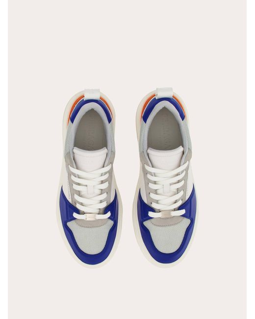 Ferragamo Blue Low Cut Sneaker for men
