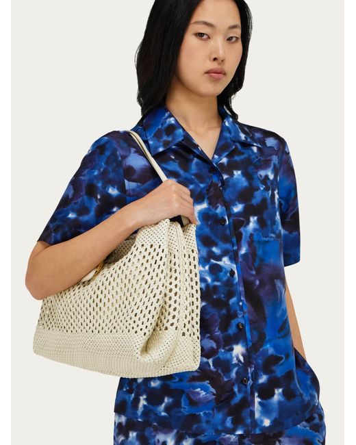 Ferragamo Natural Mia Tote Bag (L)