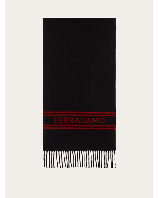 Ferragamo Black Cashmere Scarf for men