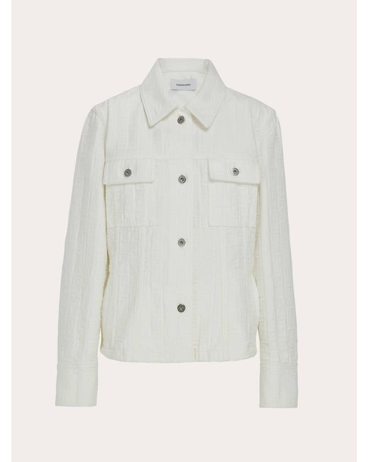 Mujer Chaqueta Trucker Blanco Ferragamo de color White