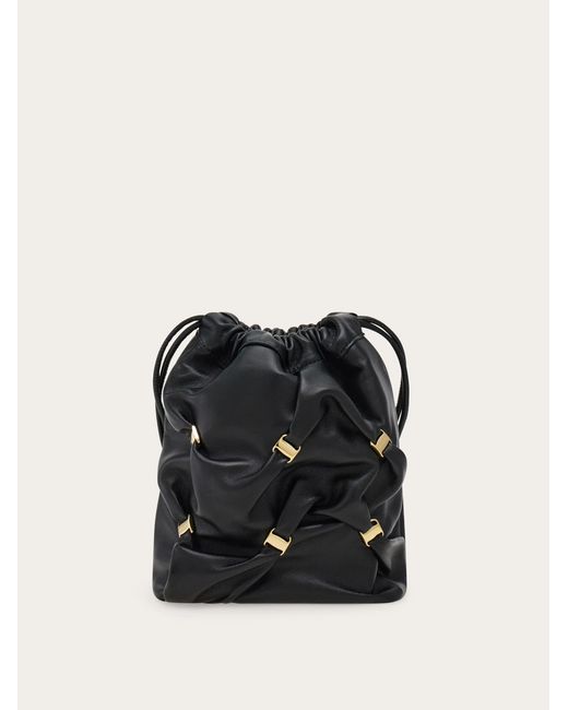 Donna Mini Secchiello Con Mini Varini di Ferragamo in Black