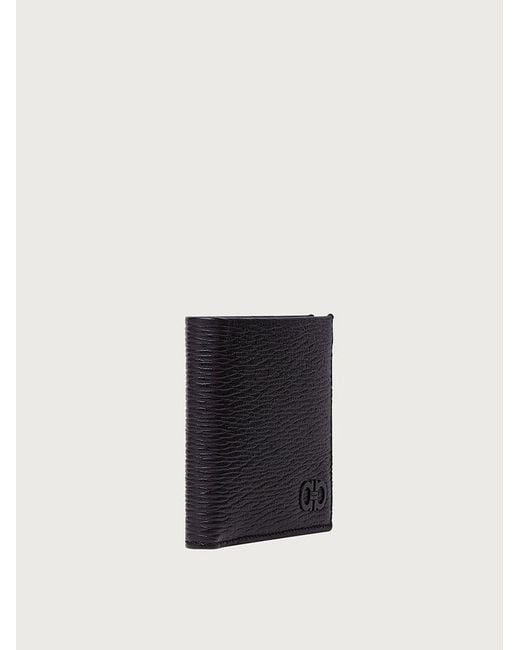 Ferragamo Blue Gancini Wallet for men