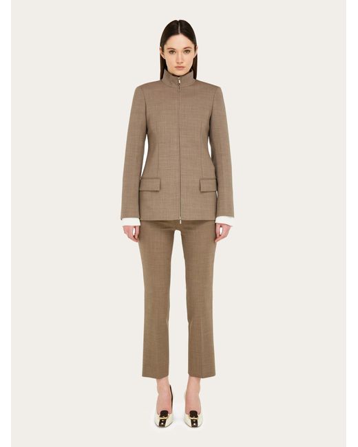 Ferragamo Brown Long Jacket