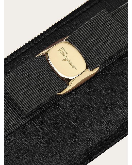 Ferragamo White Vara Bow Credit Card Holder