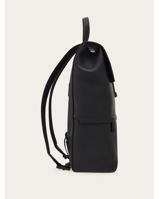 Ferragamo Black Backpack With Hug Buckle for men