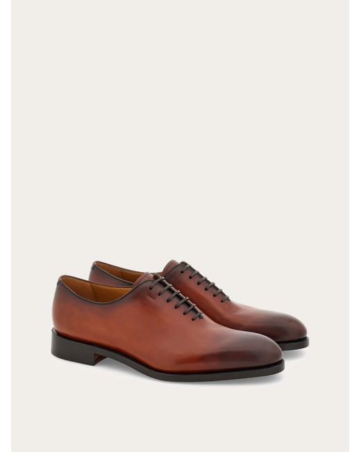 Ferragamo Brown Tramezza Plain Toe Oxford for men