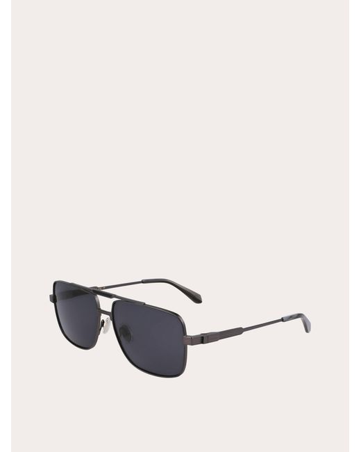 Ferragamo Blue Rectangular Frame Sunglasses for men