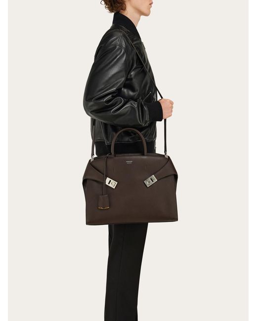 Ferragamo Black Hug Briefcase for men