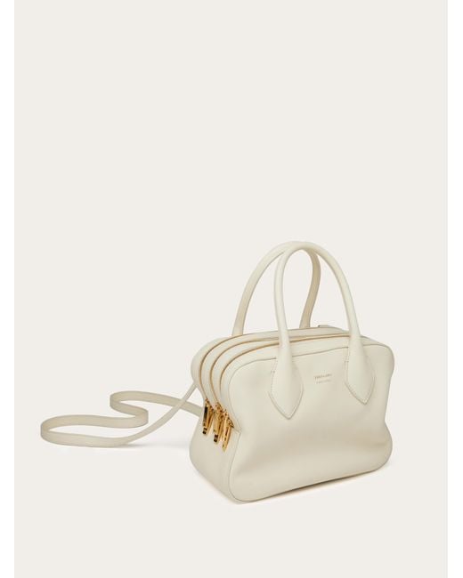 Ferragamo Natural Damen Handtasche (S) Weiß