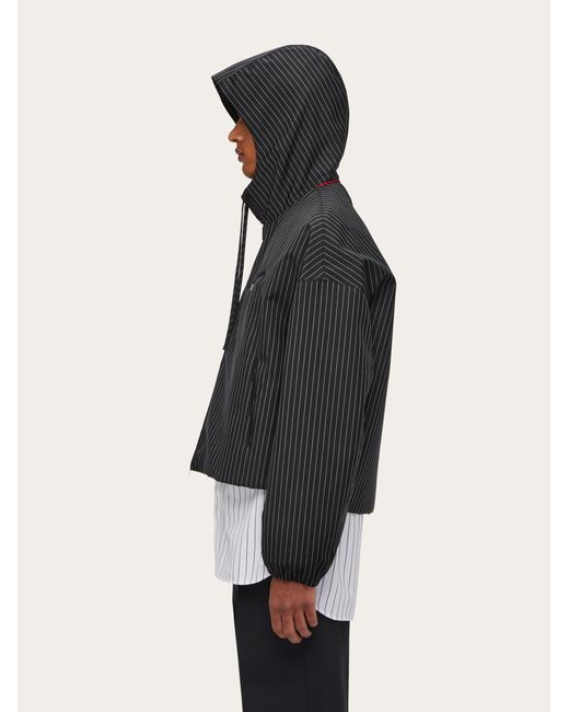 Hooded blouson Ferragamo pour homme en coloris Black