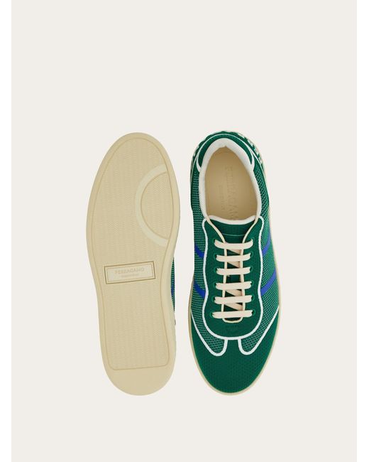Sneaker bassa in maglia tecnica di Ferragamo in Green da Uomo