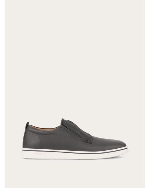 Ferragamo White Derby Slip-On for men