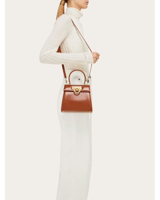 Ferragamo Brown Iconic Top Handle (S)