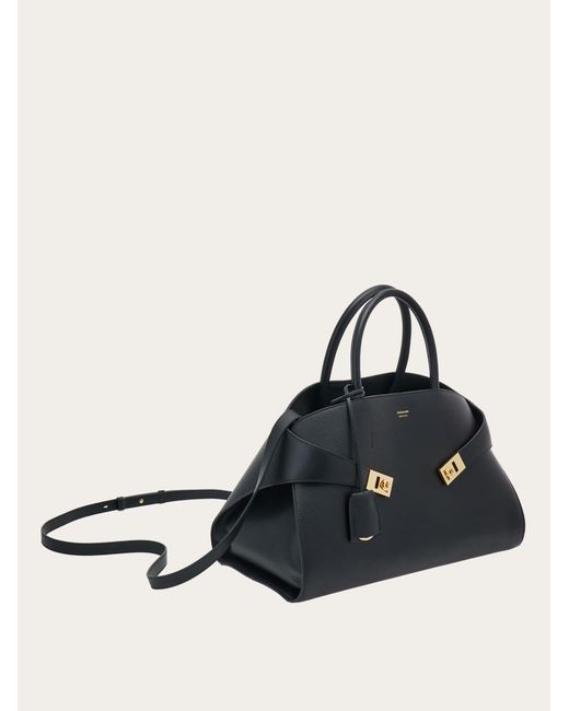 Ferragamo Black Hug Handbag (L)