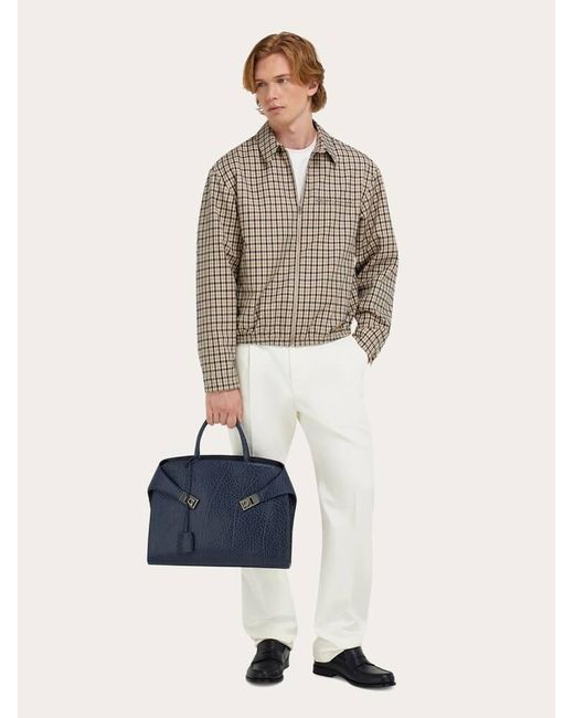 Ferragamo Blue Hug Briefcase for men