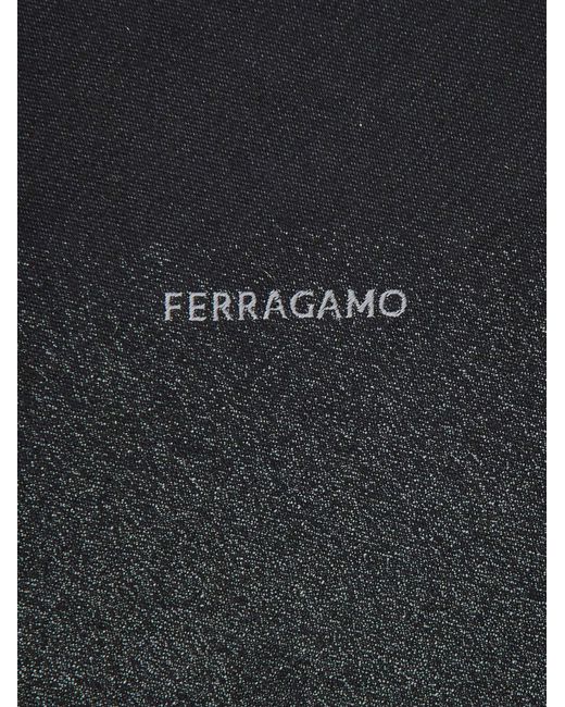 Ferragamo Black Nuanced Silk Jacquard Tie for men