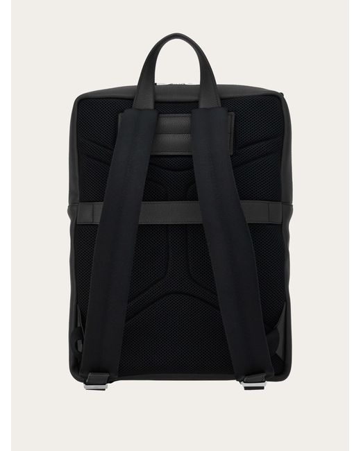 Ferragamo Black Gancini Backpack for men