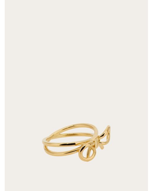 Ferragamo Natural Ring With Bow (52Mm)