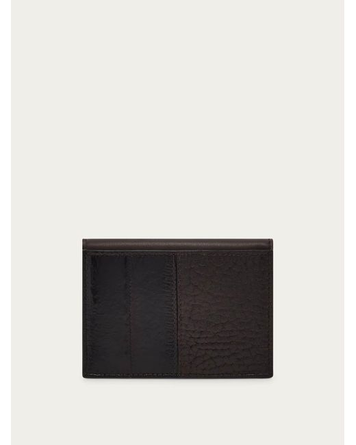 Ferragamo Black Credit Card Holder for men