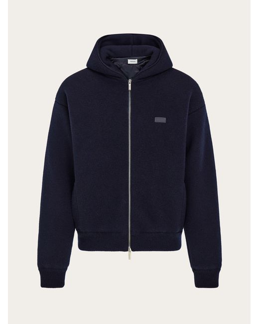 Ferragamo Blue Wool Blouson for men