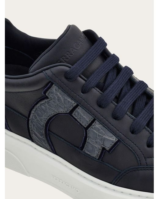 Hombre Sneakers Bajas Con Gancini Azul Talla Ferragamo de hombre de color Blue