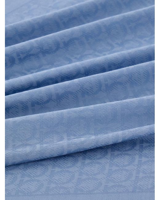 Ferragamo Blue Gancini Stole