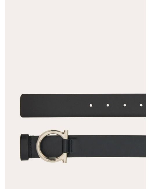 Ferragamo White Fixed Belt for men