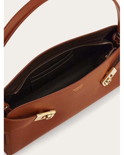 Ferragamo Brown Hug East-West Shoulder Bag