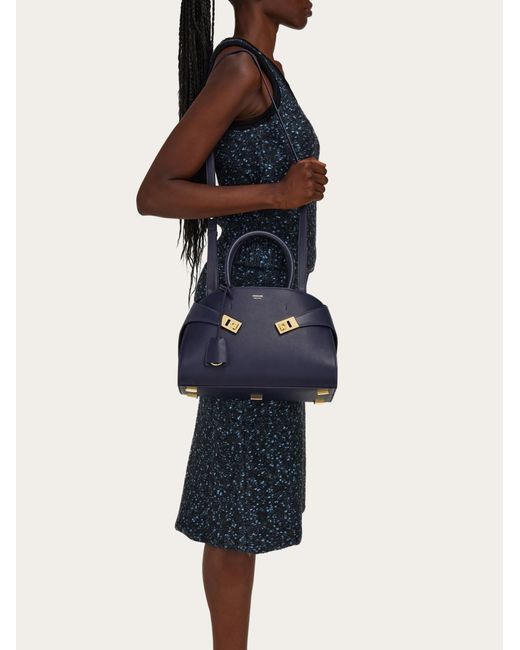 Ferragamo Blue Hug Handbag (M)