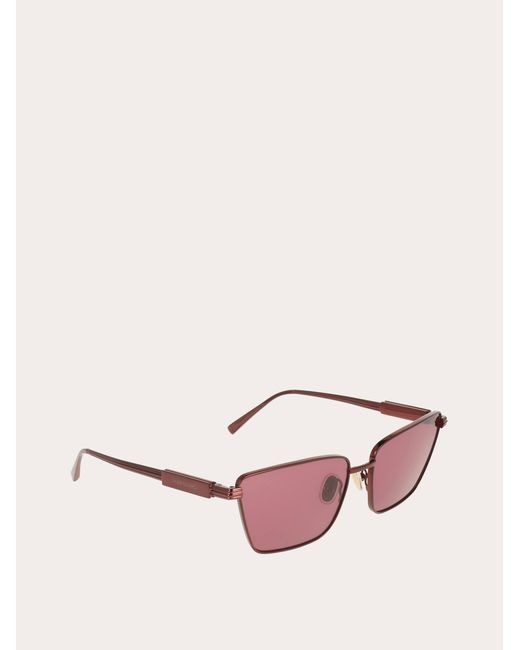 Ferragamo Pink Butterfly Frame Sunglasses