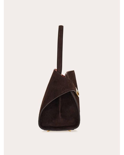 Ferragamo Black Hug Soft Shoulder Bag (M)