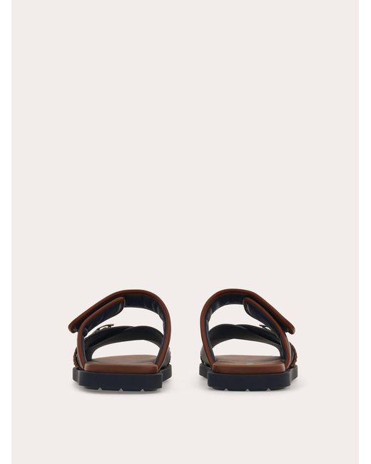 Ferragamo White Gancini Ornament Sandal for men